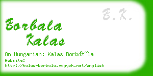 borbala kalas business card